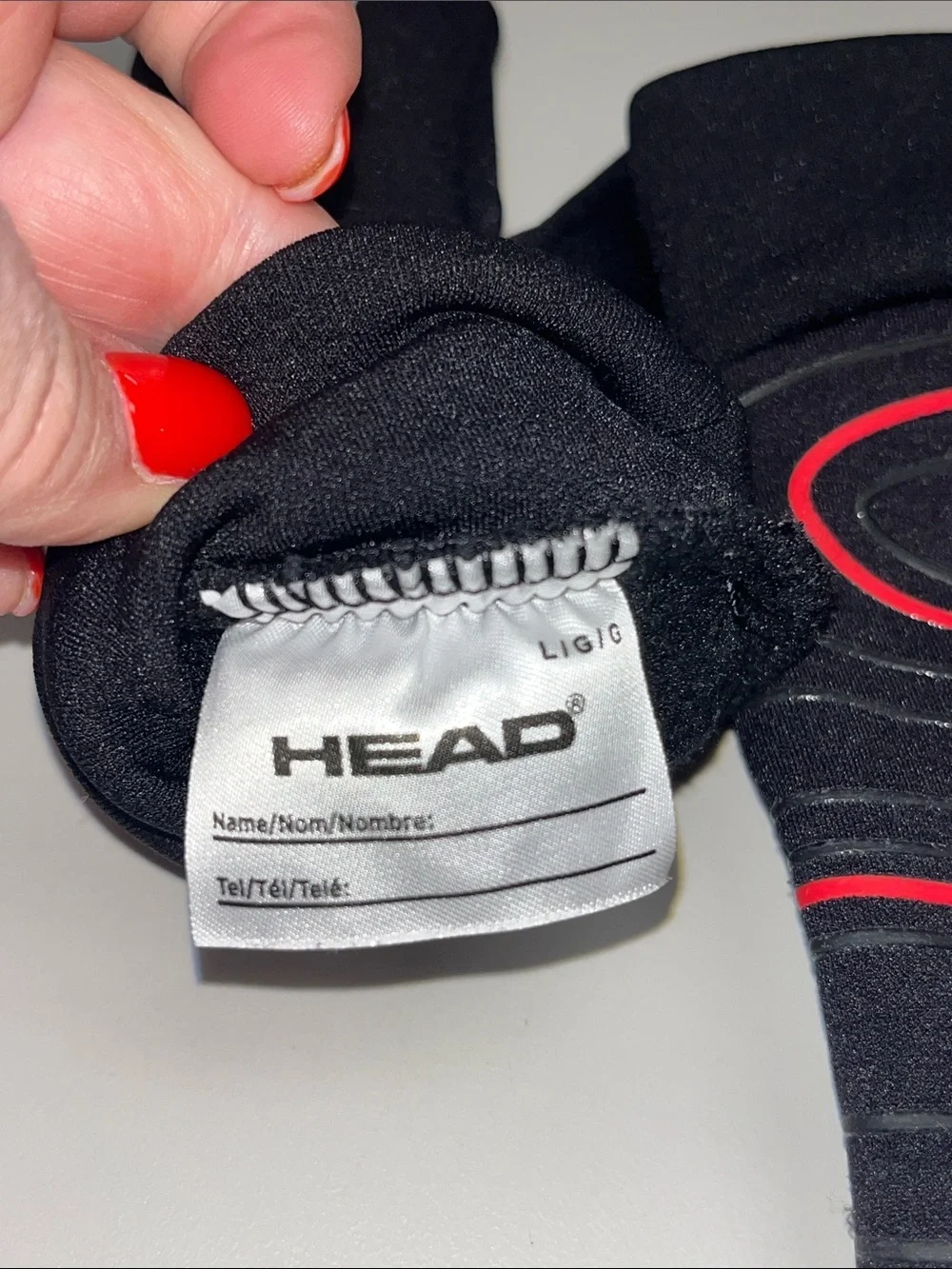 HEAD Black kids Fleece Winter Gloves with Connector Clip
